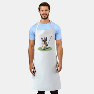 French Bulldog on golf course on vacation Apron