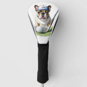 French Bulldog on golf course on vacation Head Cover