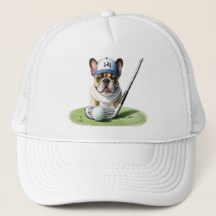 French Bulldog on golf course on vacation Trucker Hat