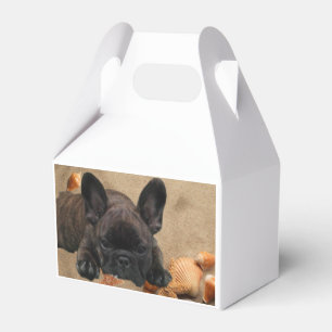 French Bulldog on the beach Favor Boxes