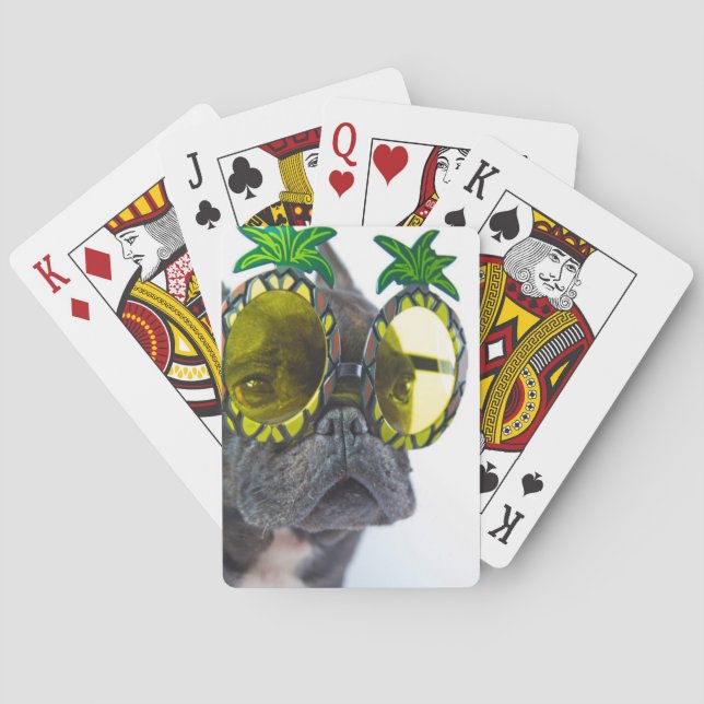 French Bulldog on the Beach Poker Cards (Back)