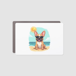 French Bulldog on Vacation Car Magnet
