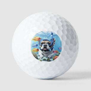 French Bulldog on vacation Golf Balls