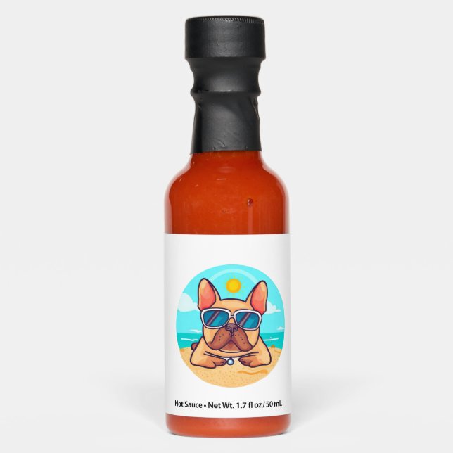 French Bulldog on Vacation Hot Sauces (Front)