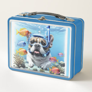 French Bulldog on vacation Metal Lunch Box