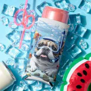 French Bulldog on vacation Seltzer Can Cooler