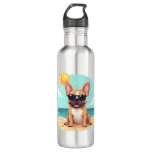 French Bulldog on Vacation Stainless Steel Water Bottle