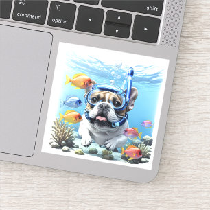 French Bulldog on vacation Sticker