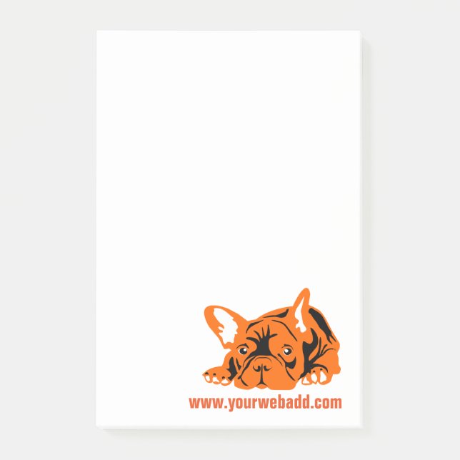 French Bulldog orange Post-it Notes (Front)