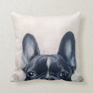 French Bulldog original painting print Throw Pillow