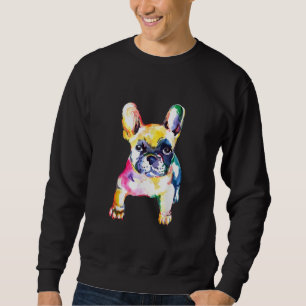 French Bulldog Original Watercolor Drawing Gift Sweatshirt
