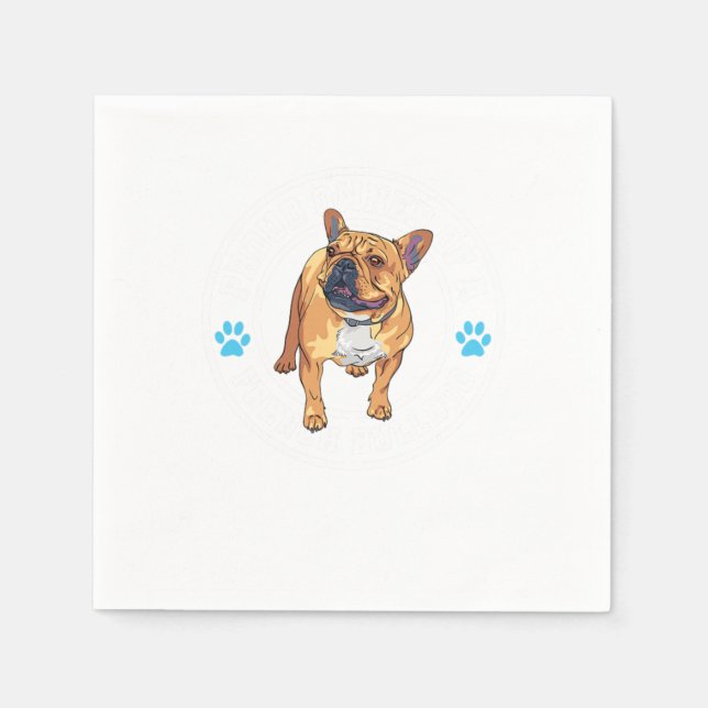 French Bulldog Owner Dog Lover Dog Breed Puppy Gif Napkins (Front)