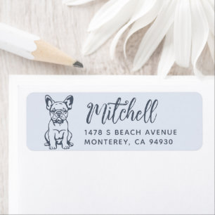 French Bulldog Owner Return Address Dog Owner labe Label