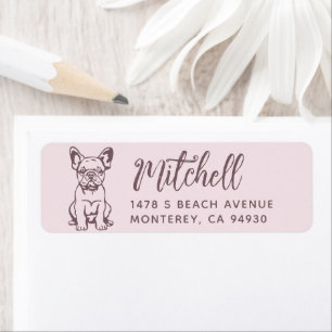 French Bulldog Owner Return Address Dog Owner labe Label