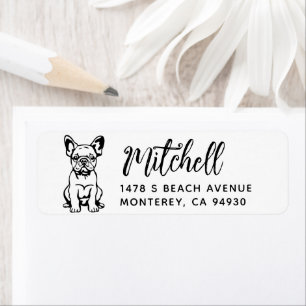 French Bulldog Owner Return Address Dog Owner Label