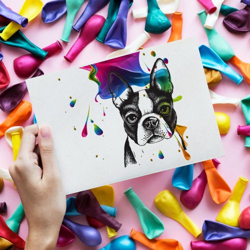 French Bulldog Paint Splash Sticker
