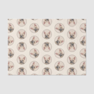 French Bulldog Painting Fawn Cute Original Dog Art Tissue Paper