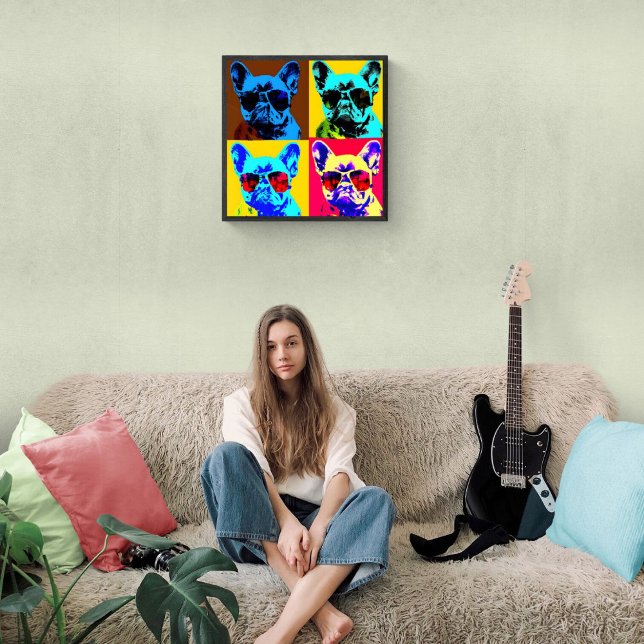 French bulldog painting in pop art style poster (Creator Uploaded)