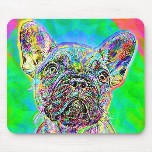 French Bulldog Painting Mousepad