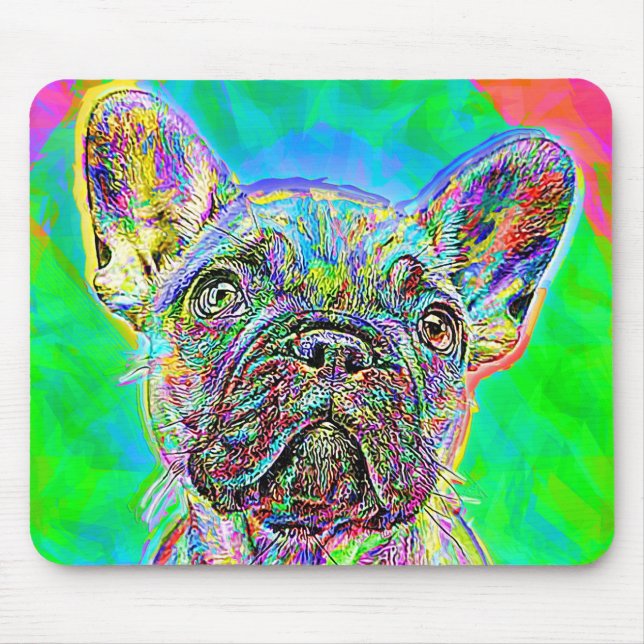 French Bulldog Painting Mousepad (Front)