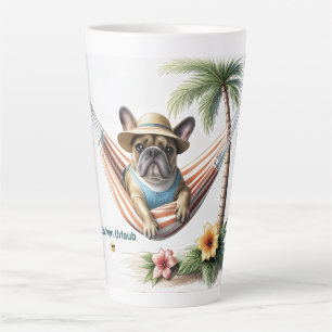 French Bulldog Palm Beach French Bulldog Latte Mug