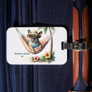 French Bulldog Palm Beach French Bulldog Luggage Tag