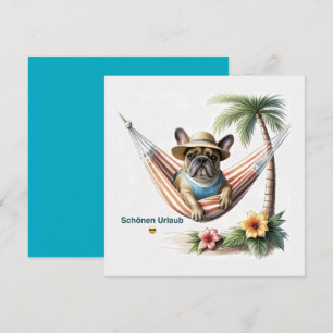 French Bulldog Palm Beach Invitation