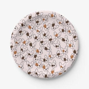 French Bulldog Paper Plates