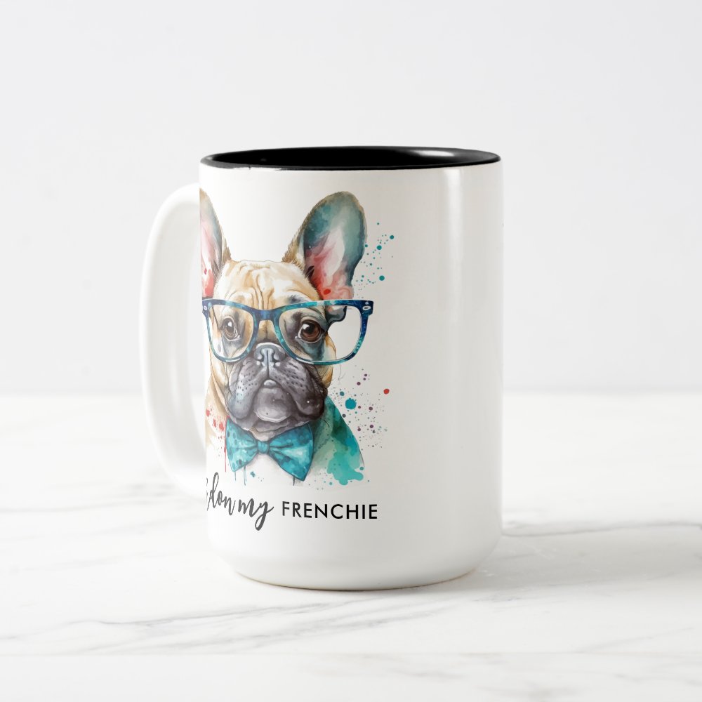 Discover French Bulldog Pardon My Frenchie Cute Dog Lover Two-Tone Coffee Mug