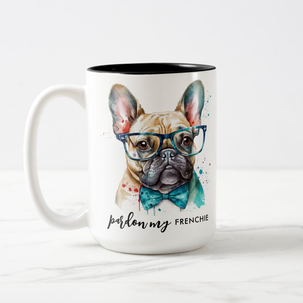 Disover French Bulldog Pardon My Frenchie Cute Dog Lover Two-Tone Coffee Mug