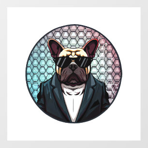 French Bulldog Party Man Wall Decal