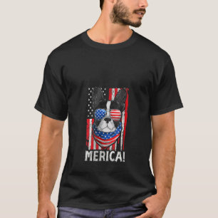 French Bulldog Patriotic Dog Apparel Usa Flag Men T-Shirt