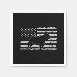 French Bulldog Patriotic Dog Lover Gifts Napkins