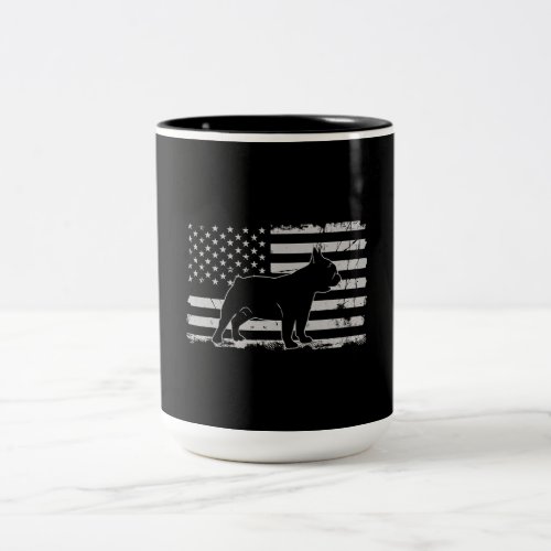 French Bulldog Patriotic Dog Lover Gifts Two_Tone Coffee Mug