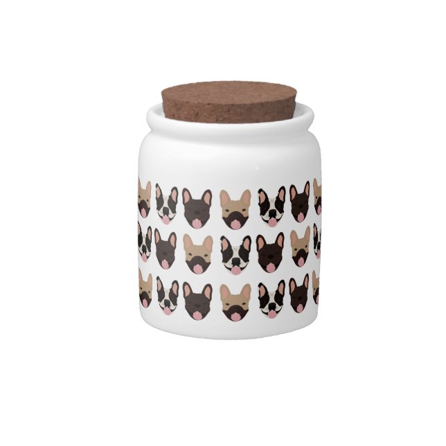 French Bulldog Pattern Candy Jar (Front)