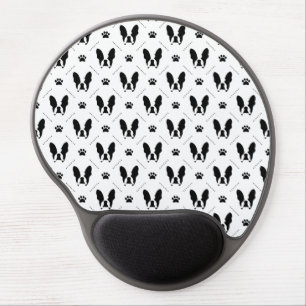 French bulldog pattern gel mouse pad