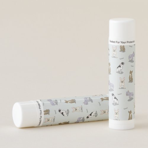 French bulldog pattern lip balm