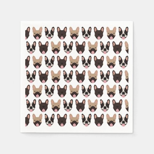 French Bulldog Pattern Napkins