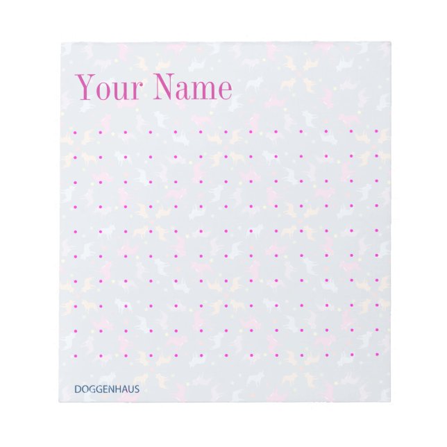 French Bulldog pattern Notepad (Front)