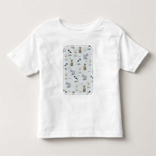 French bulldog pattern toddler t_shirt