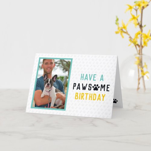 French Bulldog Pawsome Birthday Card