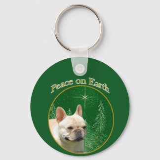 French Bulldog Peace Keychain