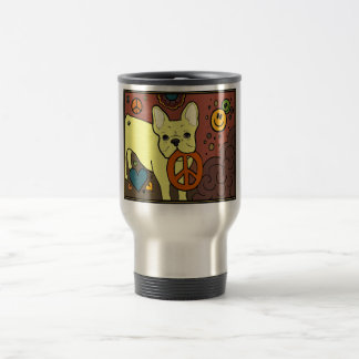 French Bulldog Peace Travel Mug