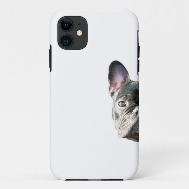 French Bulldog 'peeking' cell phone case (Back)