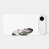 French Bulldog 'peeking' cell phone case (Back (Horizontal))