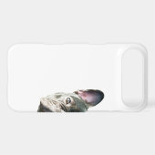 French Bulldog 'peeking' cell phone case (Back (Horizontal))