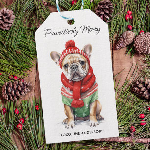 French Bulldog Personalised Dog Lover Christmas Gift Tags