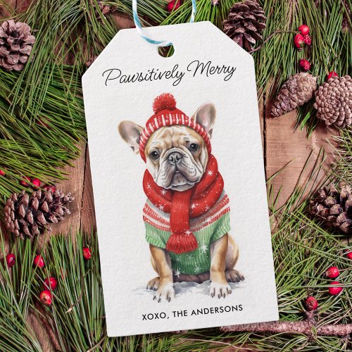 French Bulldog Personalised Dog Lover Christmas  Gift Tags
