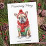 French Bulldog Personalised Dog Lover Christmas  Holiday Card