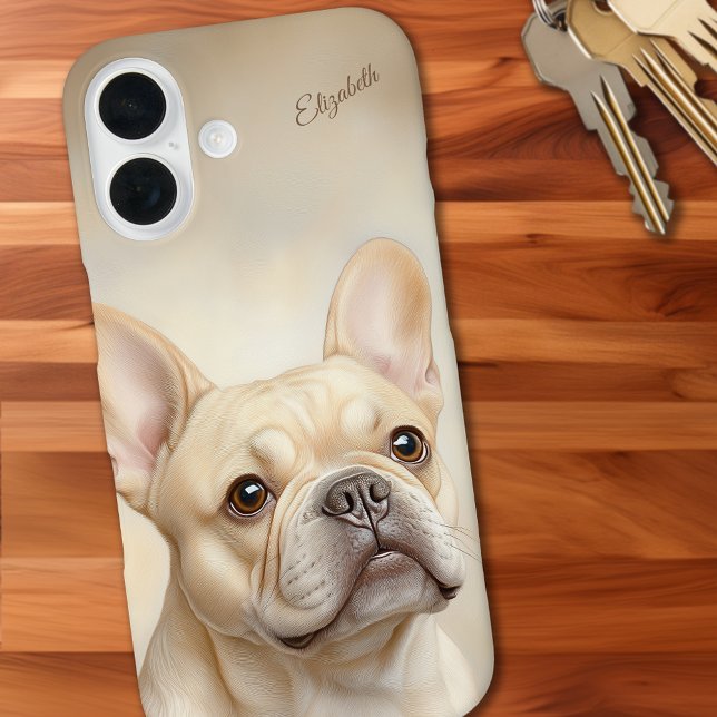 French Bulldog Personalized Cream Frenchie Case-Mate iPhone Case (French Bulldog Personalized Cream Frenchie Case-Mate iPhone Case)